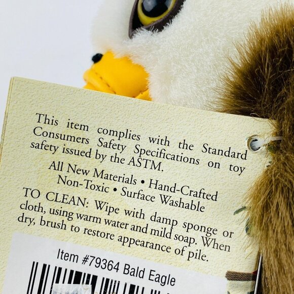 Wild Republic Bald Eagle Audubon Plush Animal Mechanism Inside Does Not Work * - Picture 5 of 9
